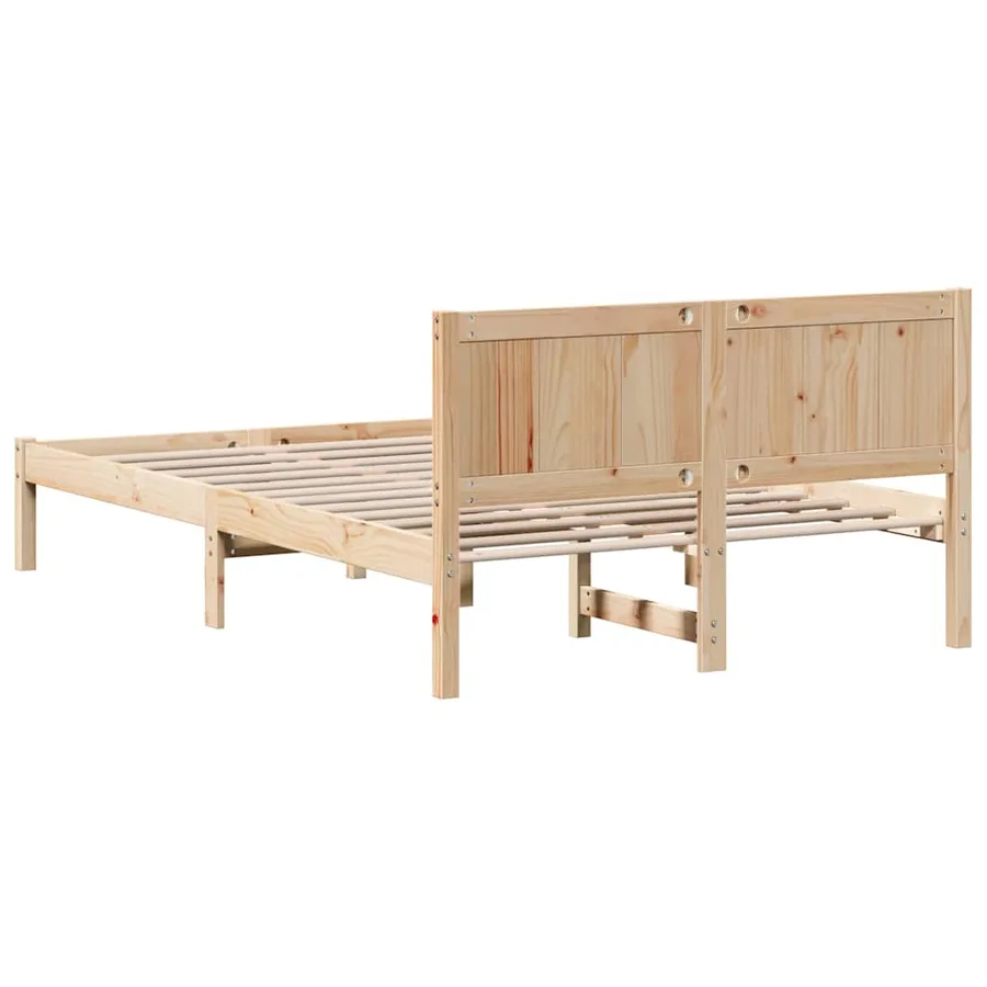 Cadre de lit Marron 140 x 190 cm Bois de pin massif - 7