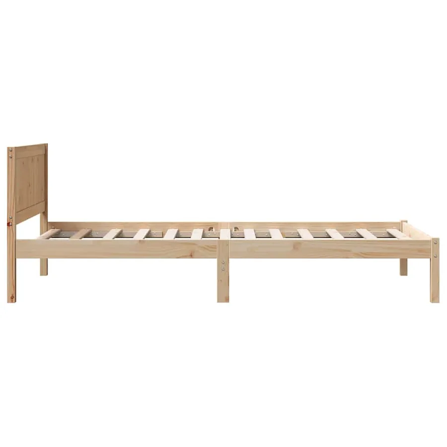 Cadre de lit Marron 90 x 200 cm Bois de pin massif - 6