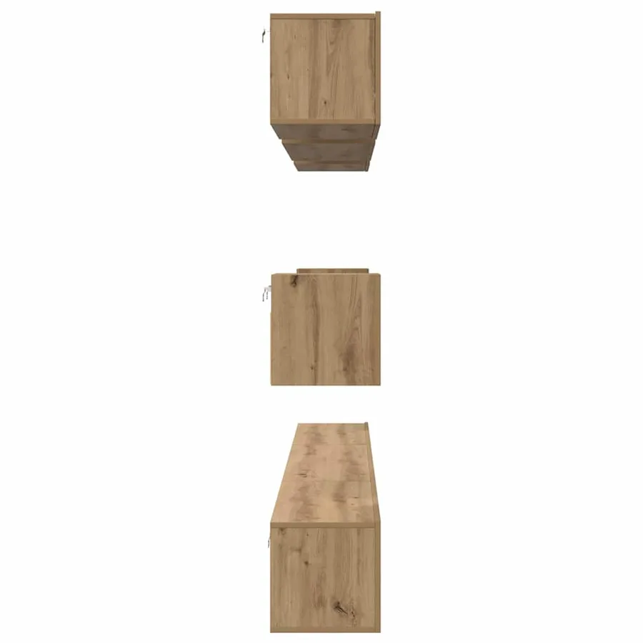 Ensemble meuble TV 8 pcs Chêne artisanal Bois d'ingénierie - 8