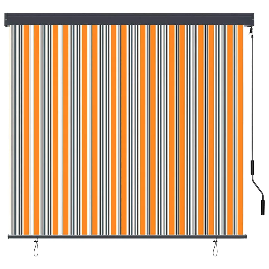 Store enrouleur Jaune et Bleu 180 x 250 cm Tissu et Aluminium - 2
