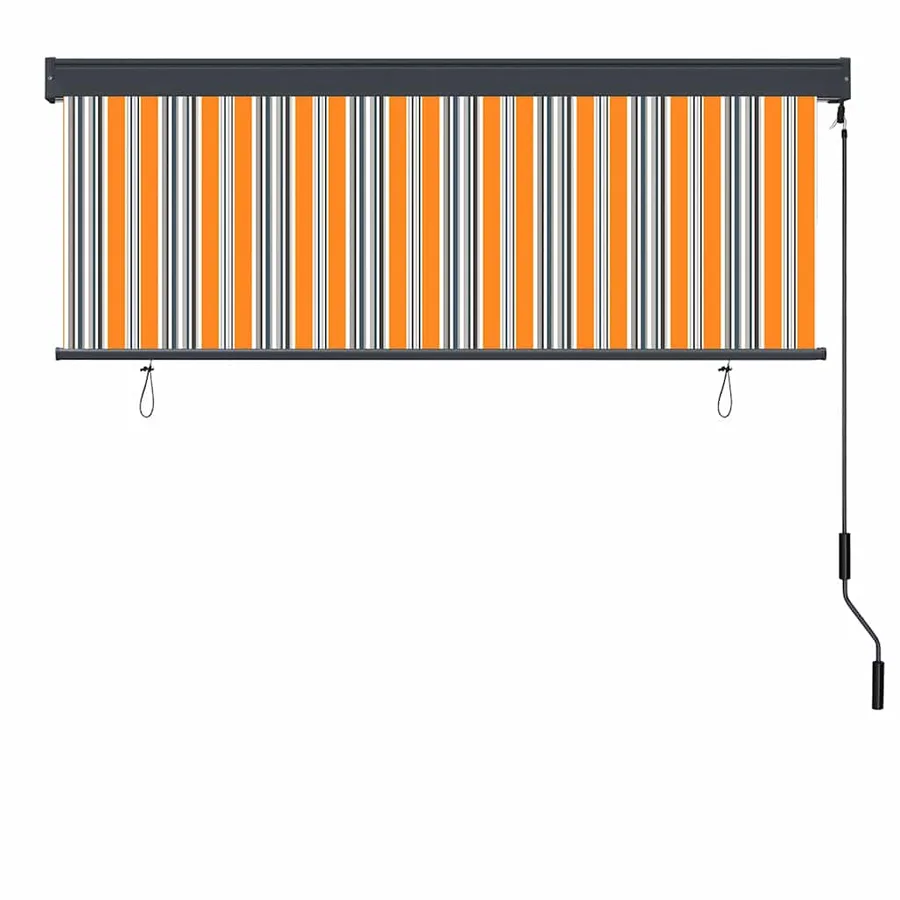 Store enrouleur Jaune et Bleu 180 x 250 cm Tissu et Aluminium - 3