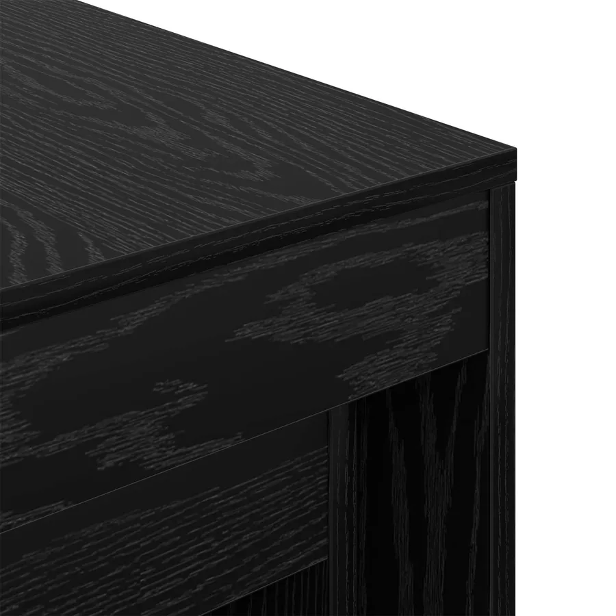 Table basse 3 pcs Chêne noir Bois d'ingénierie - 11