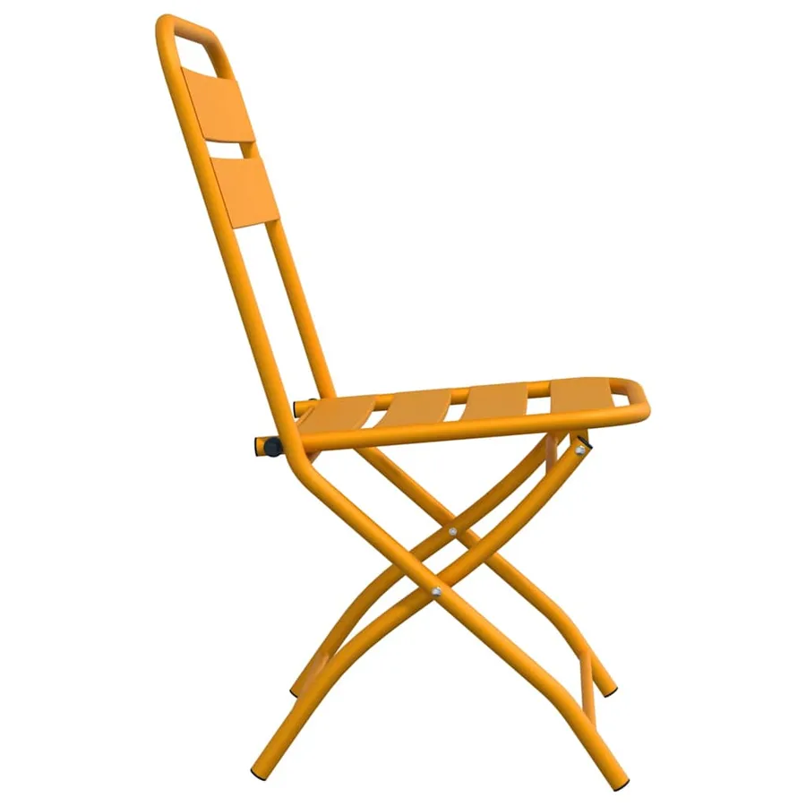 Chaise de jardin pliante 2 pcs Moutarde 42 x 52 x 82 cm - 6