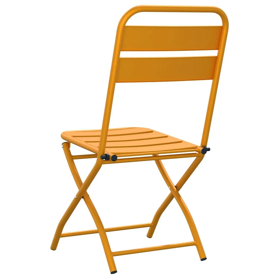 Chaise de jardin pliante 2 pcs Moutarde 42 x 52 x 82 cm - 7