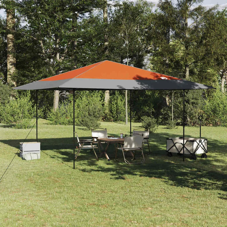 Tente à abri Orange 395 x 395 x 251 cm tissu - 3