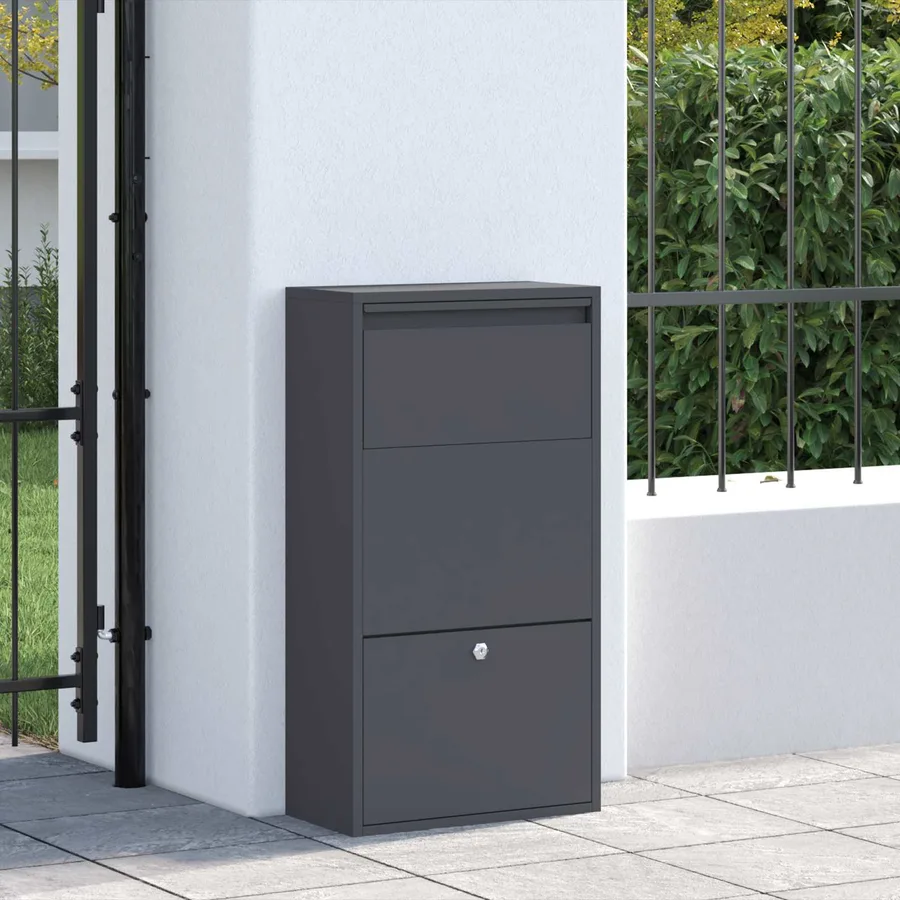 Boîte de dépôt de colis Anthracite 44 x 22 x 82 cm Acier - 3