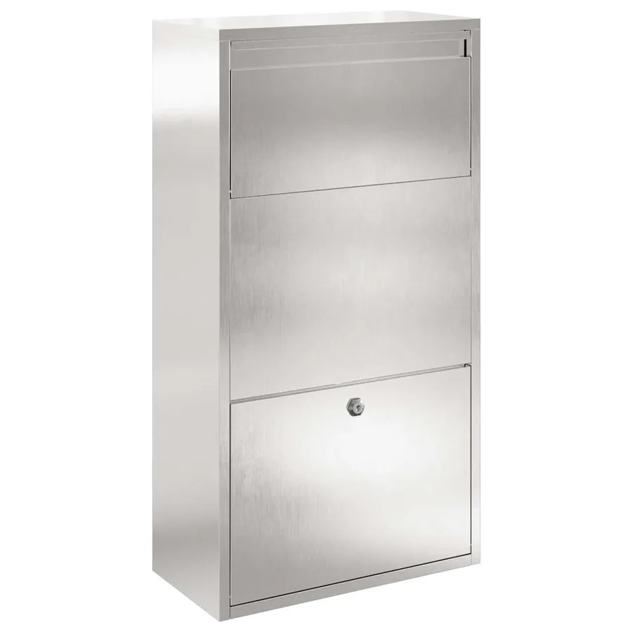 Boîte de dépôt de colis avec stockage Argenté 44 x 22 x 82 cm - 2