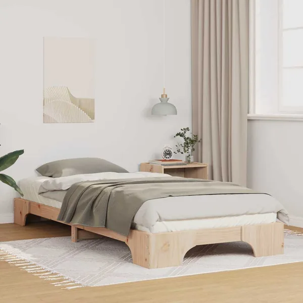 Cadre de lit Marron 90 x 210 cm Pin massif