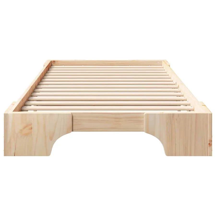 Cadre de lit Marron 90 x 210 cm Pin massif - 4