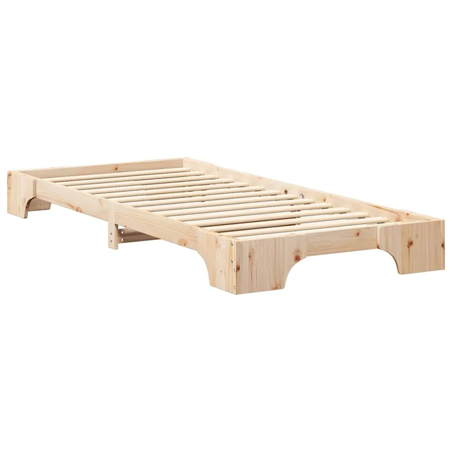 Cadre de lit Marron 90 x 210 cm Pin massif - 6
