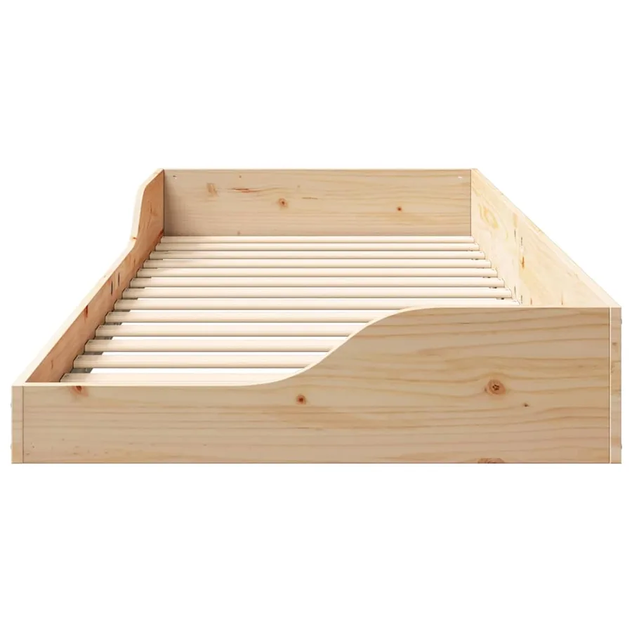 Cadre de lit Marron 100 x 220 cm Pin massif - 5