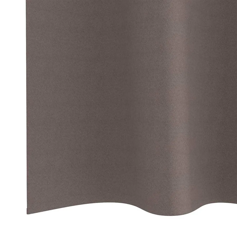 Rideaux occultants avec anneaux 2 pcs Marron foncé 260 x 140 cm - 6