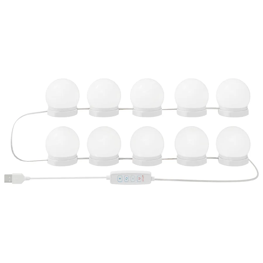Lampes miroir 12 pcs Blanc 4.5 x 4.5 x 4.8 cm Plastique - 6