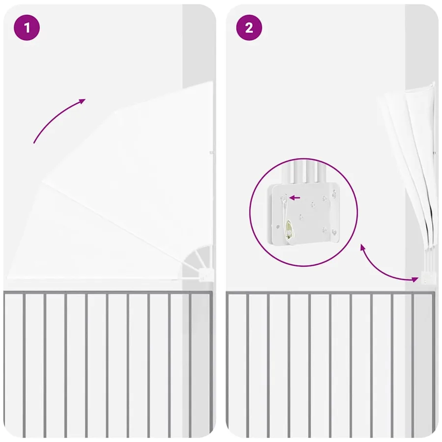 Écran de confidentialité pour balcon 160 x 160 cm Polyester - 6