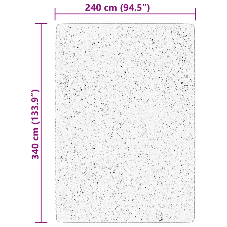 Tapis HUARTE à poils courts doux et lavable beige 240x340 cm - 10