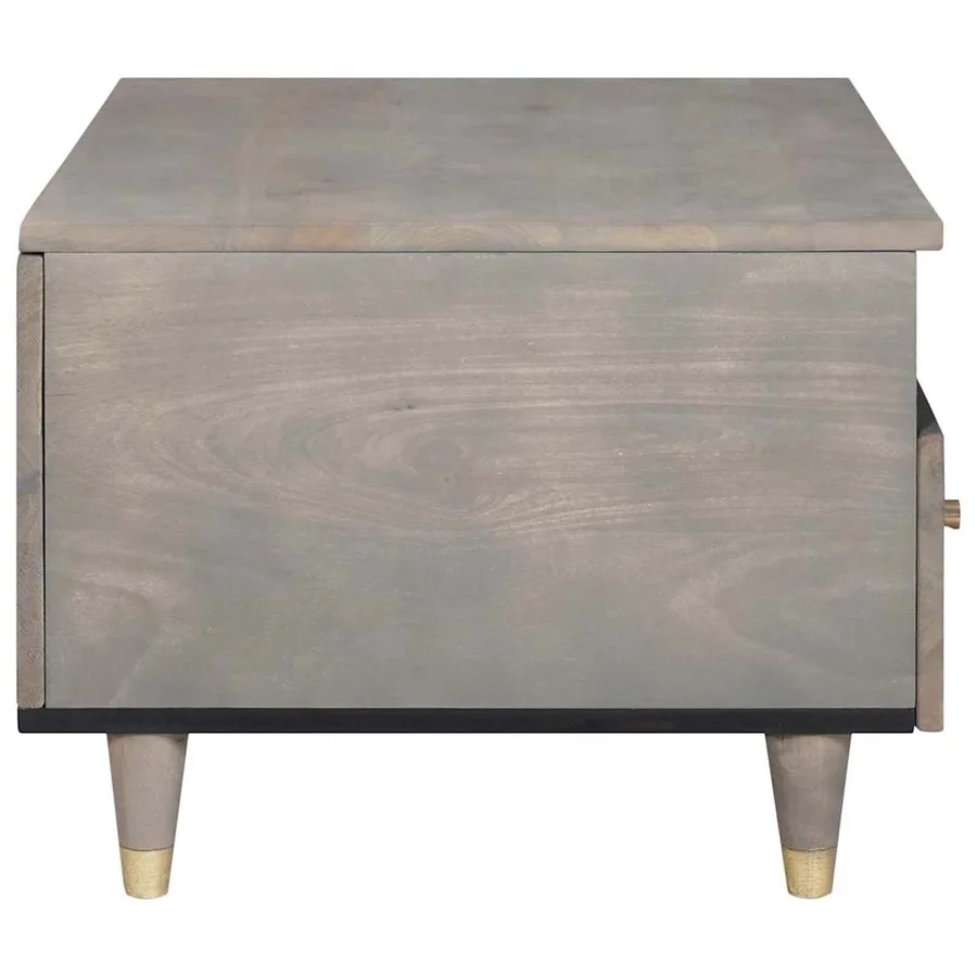 Table basse Gris 80 x 54 x 40 cm Bois de mangue massif - 4