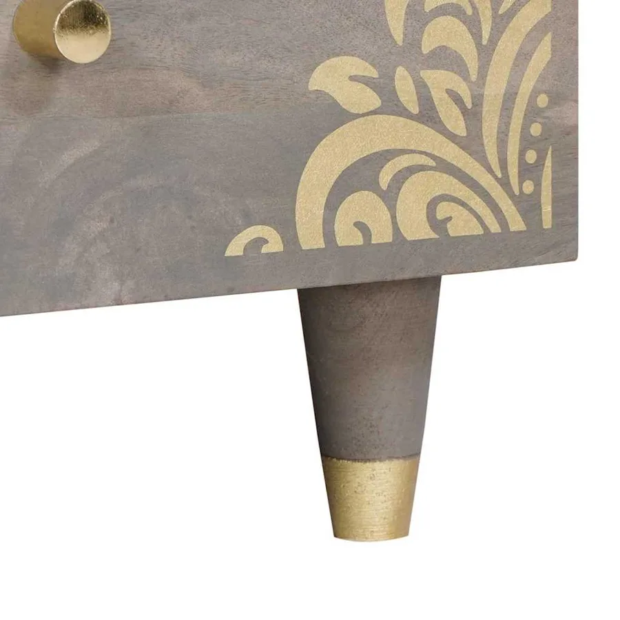 Table basse Gris 80 x 54 x 40 cm Bois de mangue massif - 8