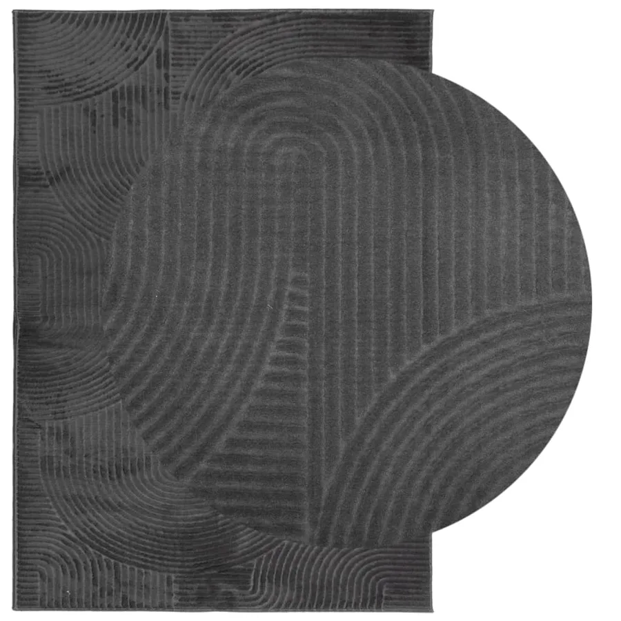 Tapis IZA poils courts style scandinave anthracite 160x230 cm - 3