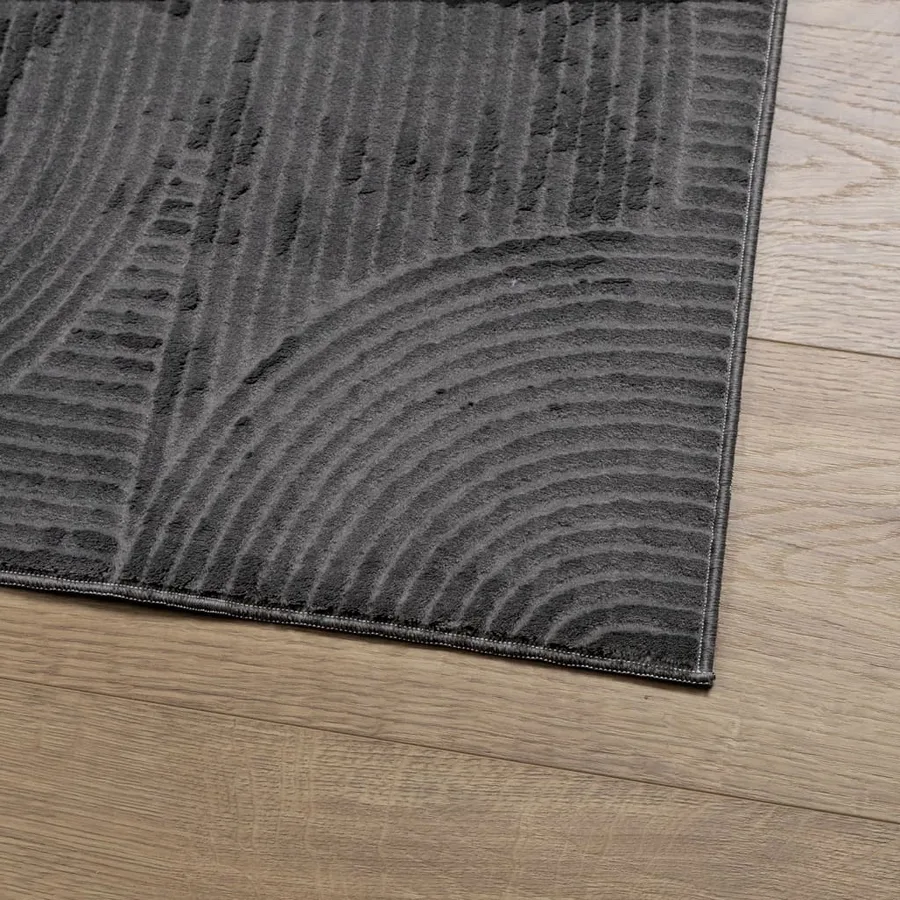 Tapis IZA poils courts style scandinave anthracite 160x230 cm - 4