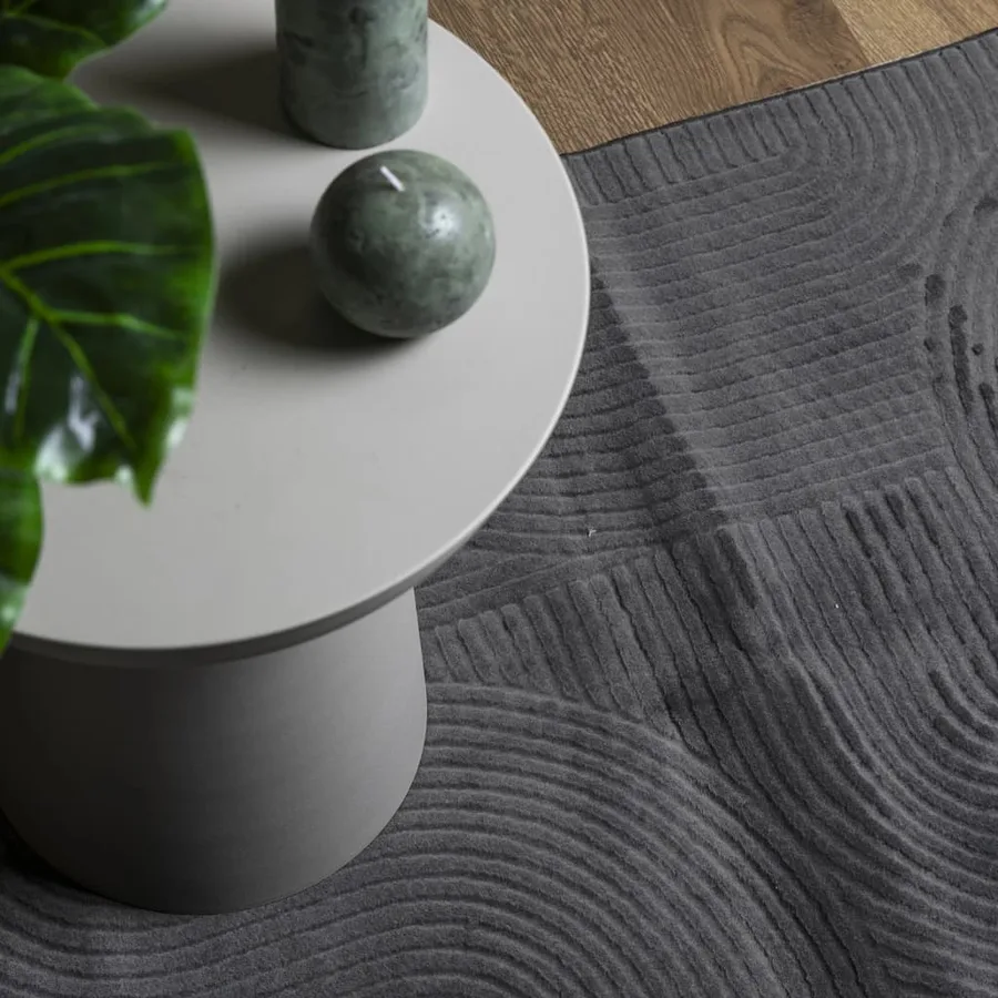 Tapis IZA poils courts style scandinave anthracite 160x230 cm - 7