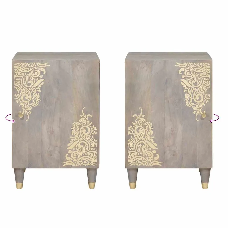 Cabinet de salle de bain avec stockage Gris 38 x 33 x 58 cm - 8