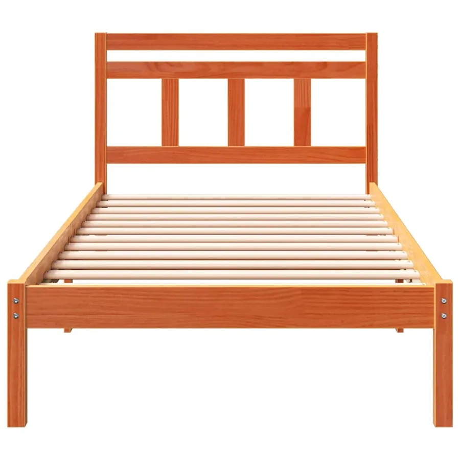 Cadre de lit Marron 90 x 190 cm Pin massif - 6