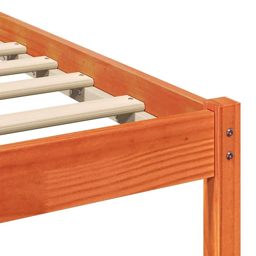 Cadre de lit Marron 90 x 190 cm Pin massif - 9