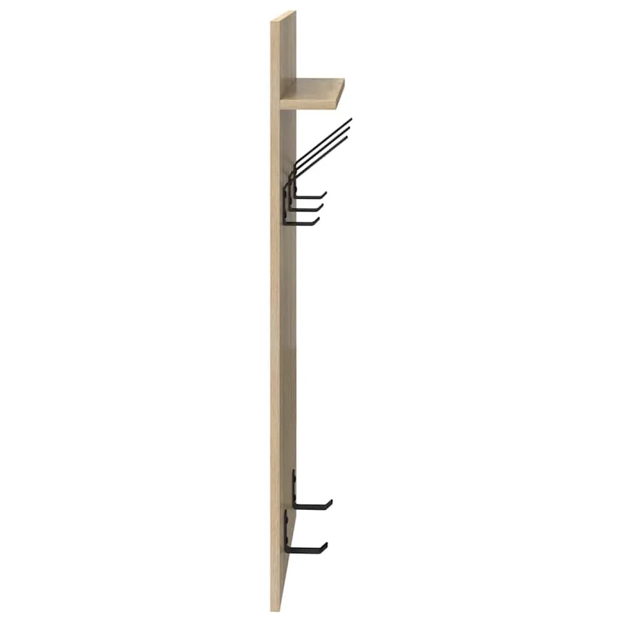 Porte-manteau mural avec étagère Chêne Sonoma 40 x 10 x 90 cm - 6