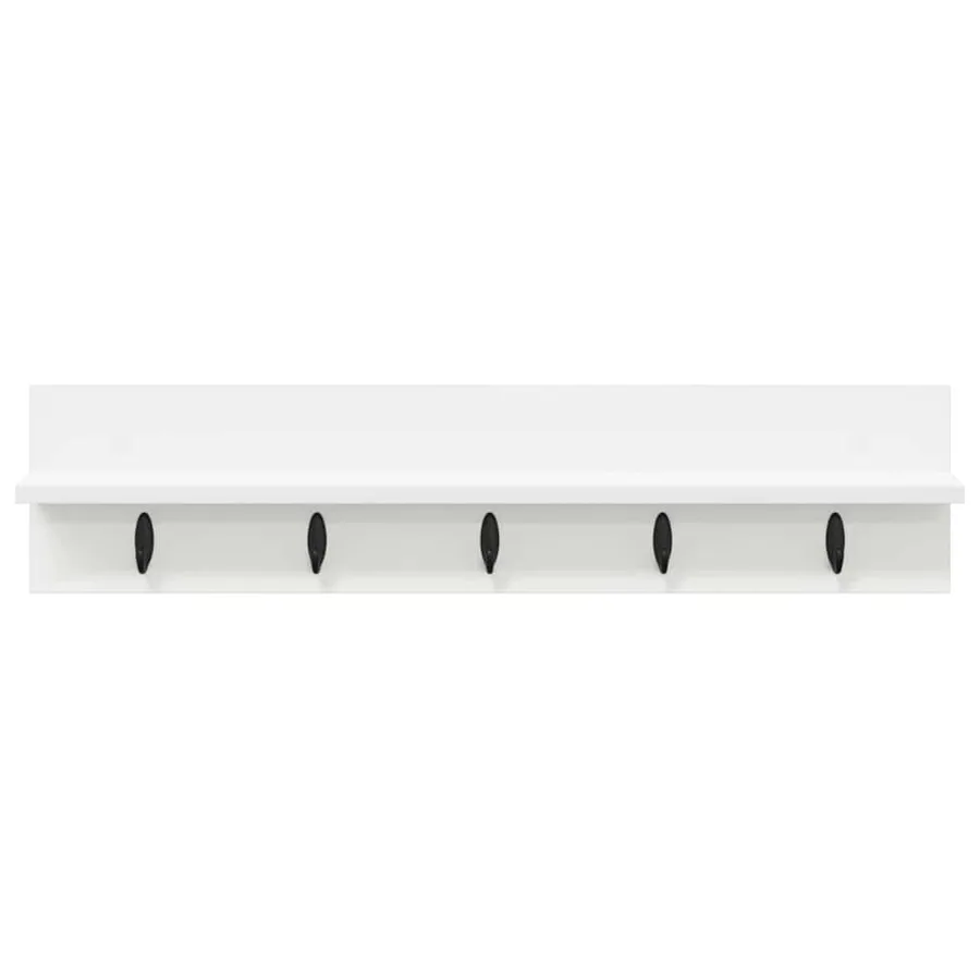 Porte-manteau mural Blanc 80 x 10,5 x 18 cm Bois d'ingénierie - 5