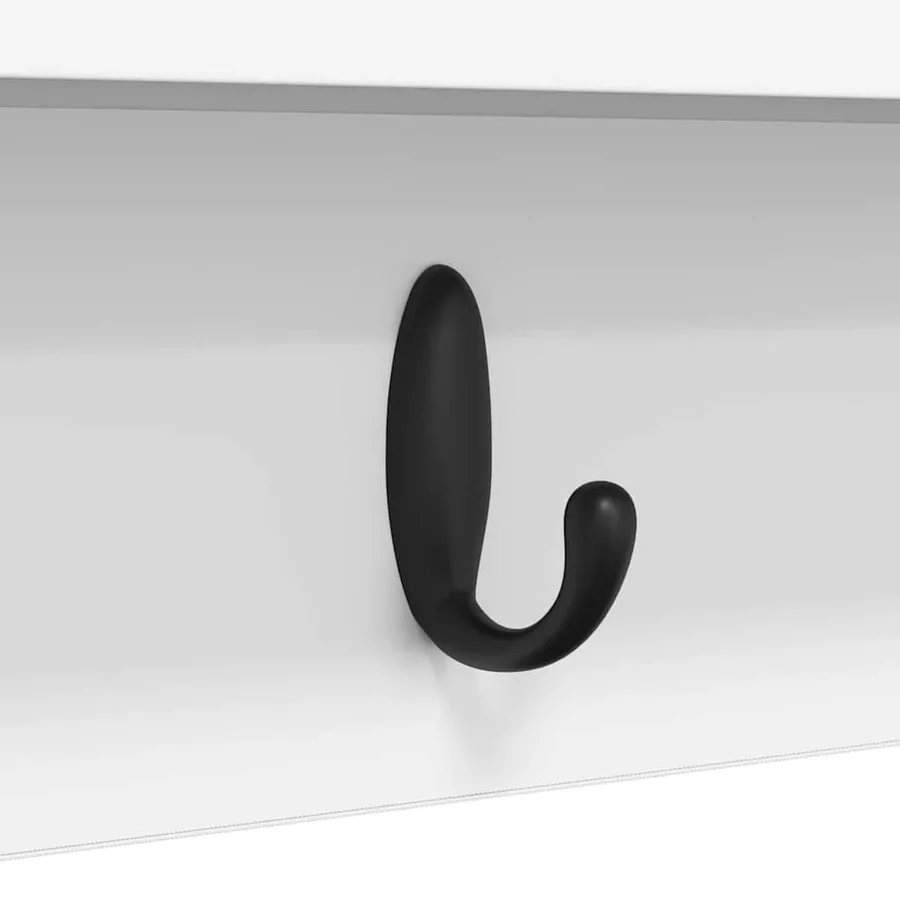 Porte-manteau mural Blanc 80 x 10,5 x 18 cm Bois d'ingénierie - 9