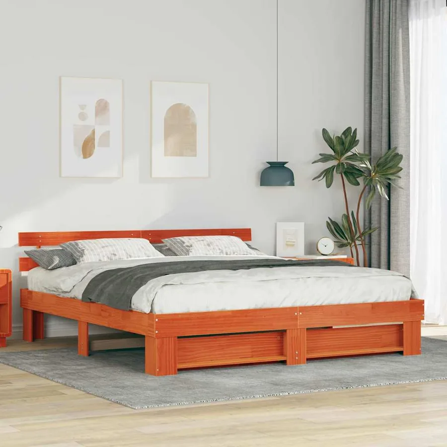 Cadre de lit Queen 200 x 200 cm