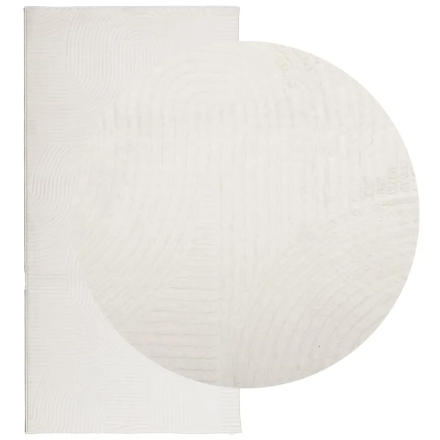 Tapis IZA poils courts style scandinave crème 100x200 cm - 3