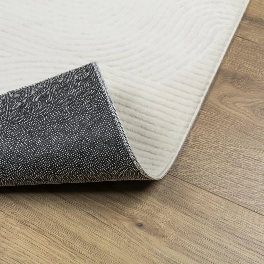 Tapis IZA poils courts style scandinave crème 100x200 cm - 5