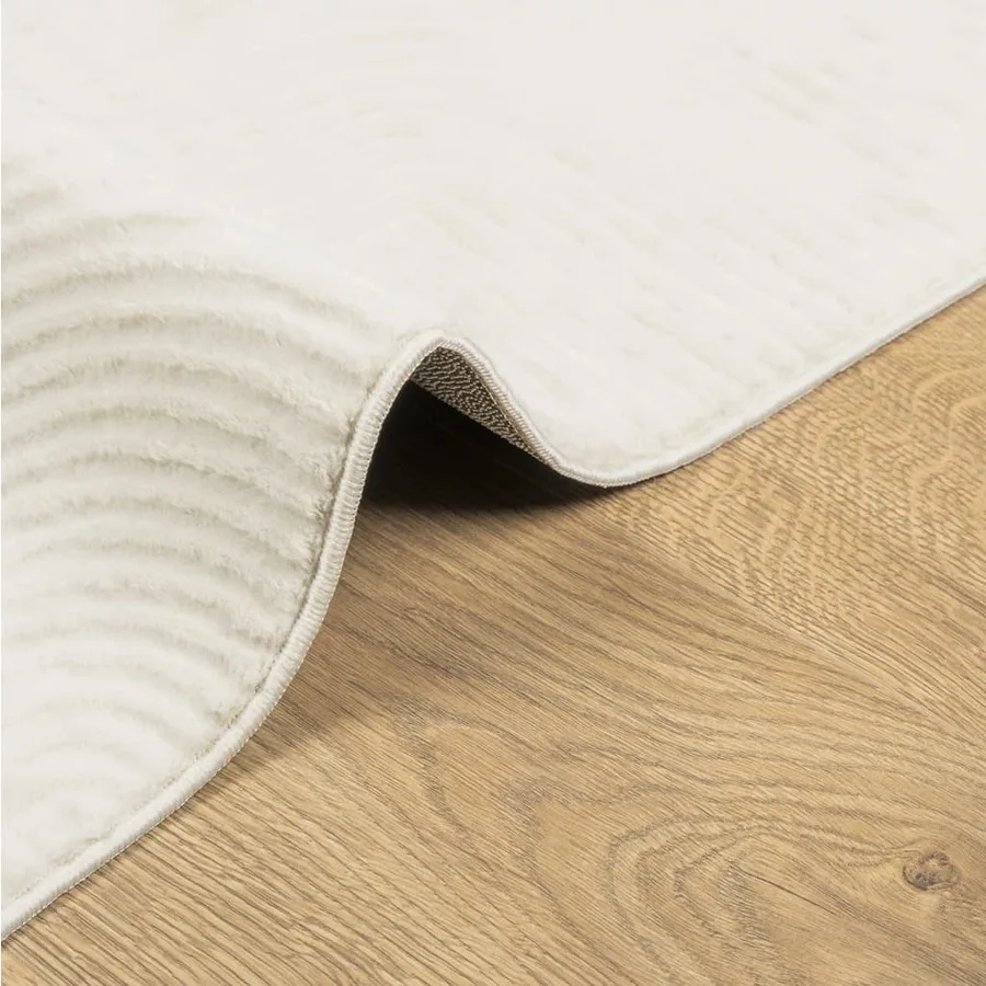 Tapis IZA poils courts style scandinave crème 100x200 cm - 6