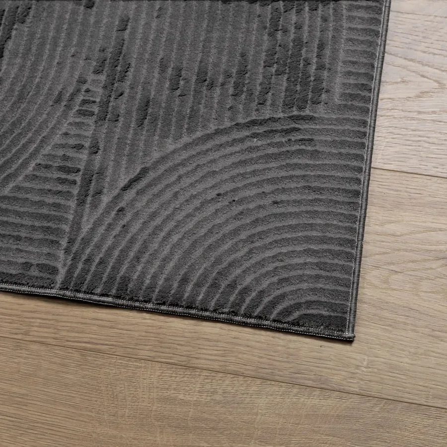 Tapis IZA poils courts style scandinave anthracite 240x340 cm - 4