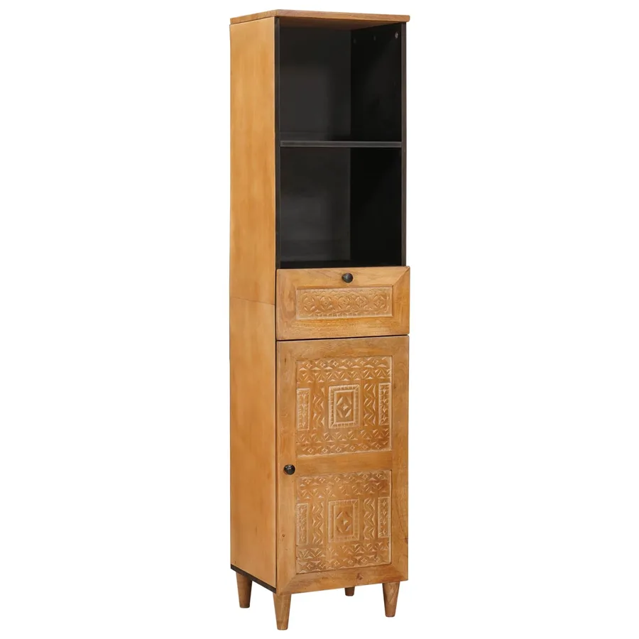 Ensemble de mobilier de salle de bain avec tiroir 3 pcs Marron - 4