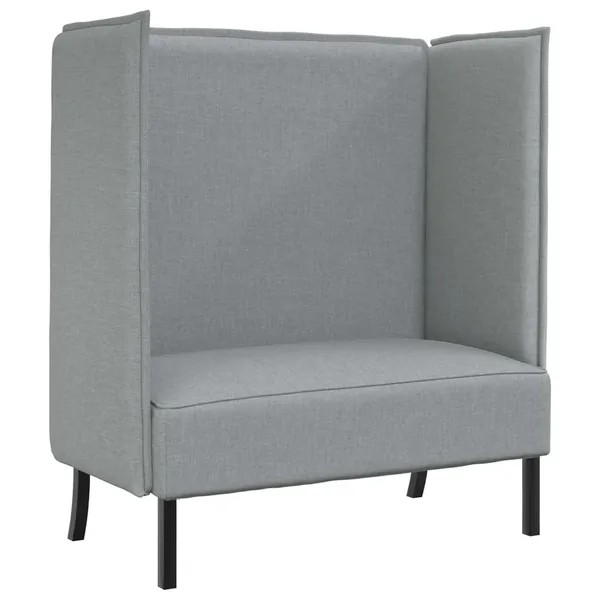 Canapé à Haut Dossier 101cm Gris clair tissu