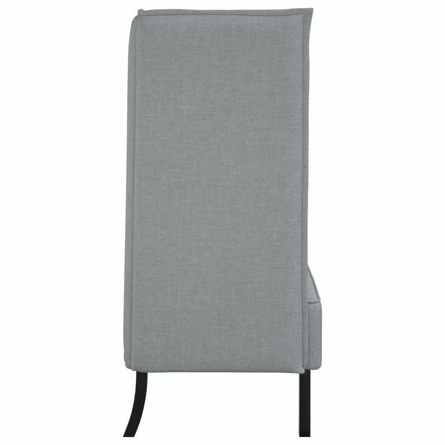 Canapé à Haut Dossier 101cm Gris clair tissu - 3