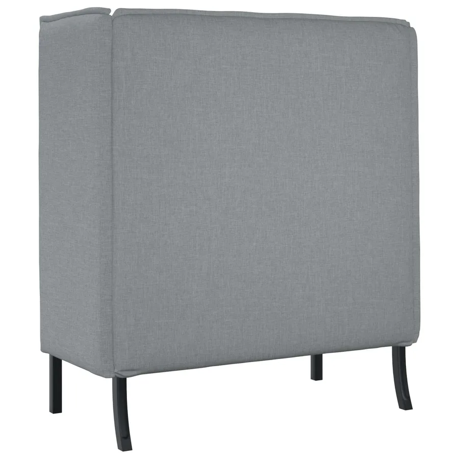 Canapé à Haut Dossier 101cm Gris clair tissu - 4