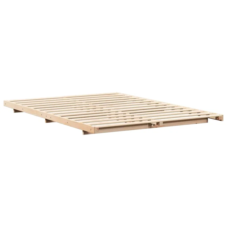 Cadre de lit Marron 160 x 210 cm Pin massif - 7