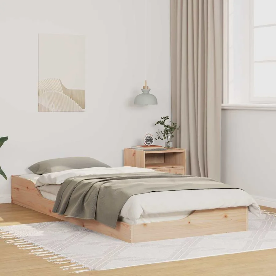 Cadre de lit Marron 90 x 210 cm Pin massif
