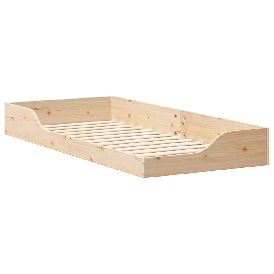 Cadre de lit Marron 90 x 210 cm Pin massif - 4