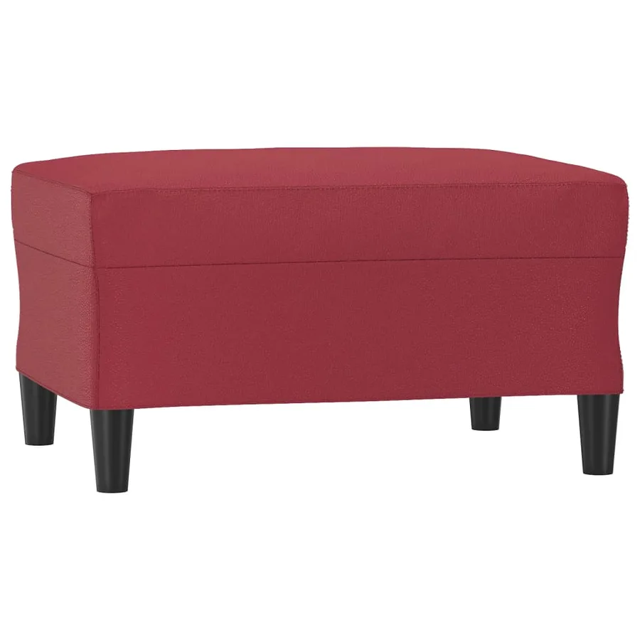 Ensemble de canapés 4 pcs et coussins Rouge bordeaux Similicuir - 6