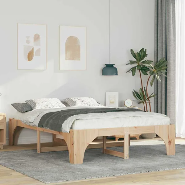 Cadre de lit Marron 160 x 200 cm Pin massif