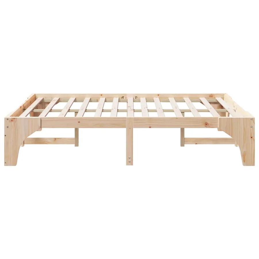 Cadre de lit Marron 160 x 200 cm Pin massif - 6