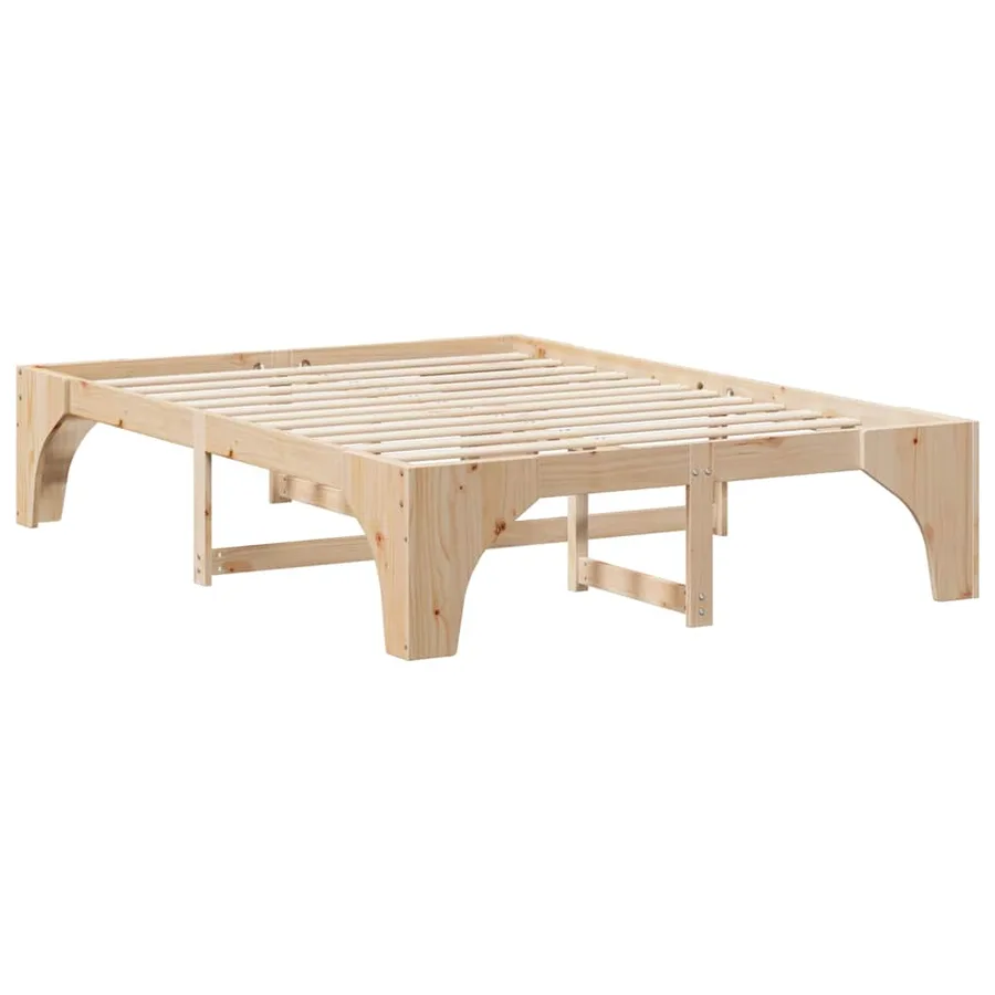 Cadre de lit Marron 160 x 200 cm Pin massif - 7