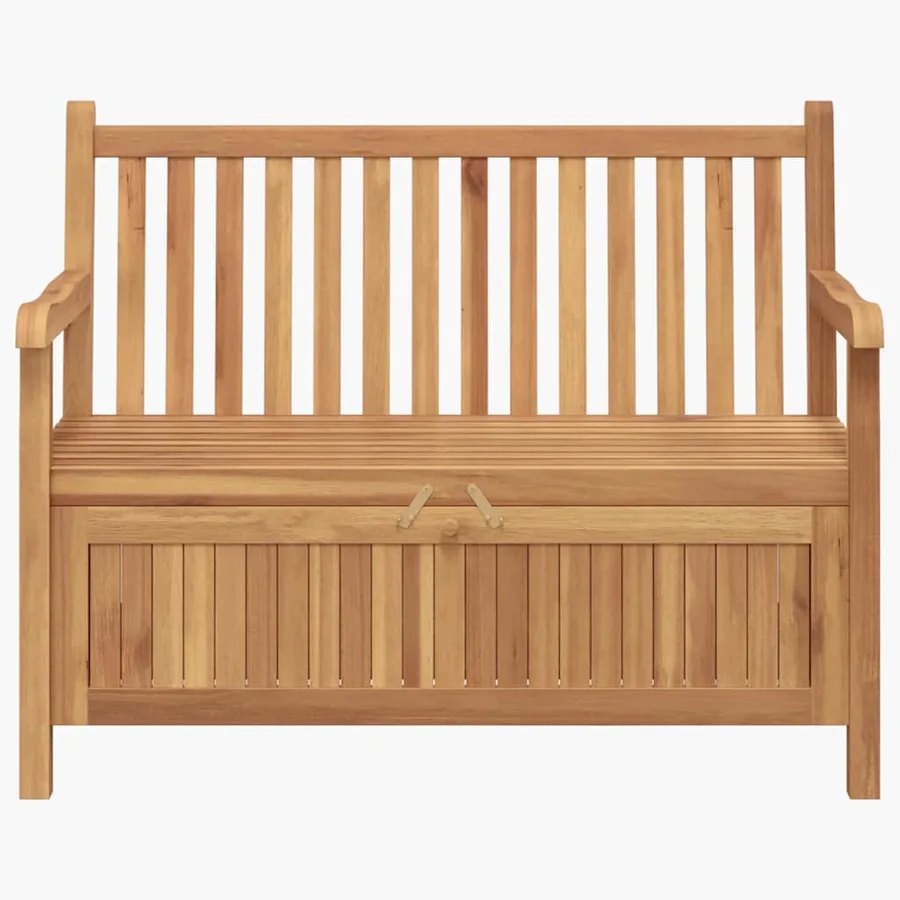 Banc de jardin avec porte 114 x 60 x 90 cm Bois de teck massif - 5