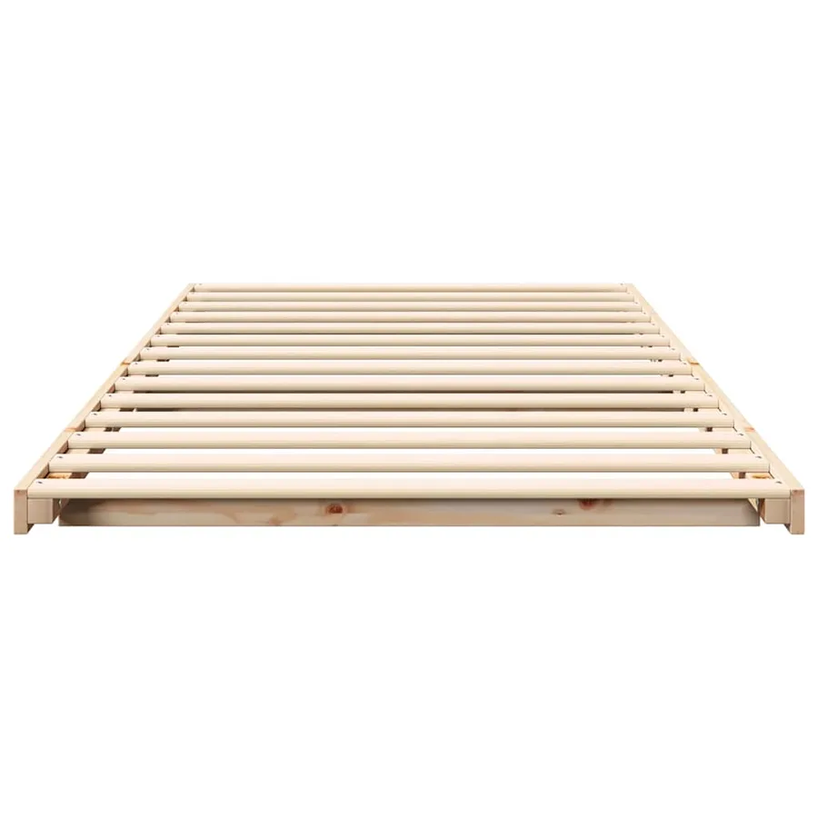 Cadre de lit Marron 100 x 210 cm Pin massif - 5