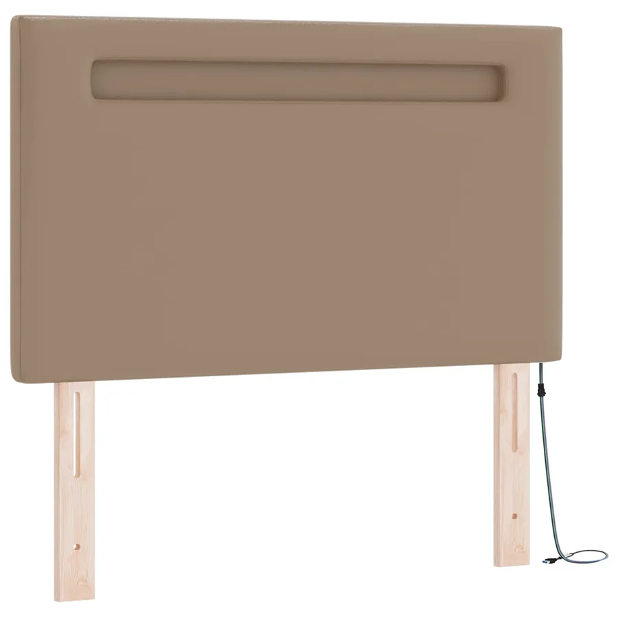 Lit à ressorts avec matelas Cappuccino 100 x 200 cm Simili cuir - 7