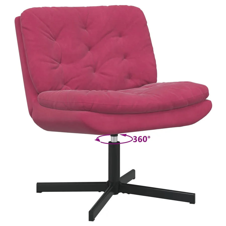 Fauteuil relaxant pivotant Bordeaux 63 x 75 x 76 cm Velours - 5